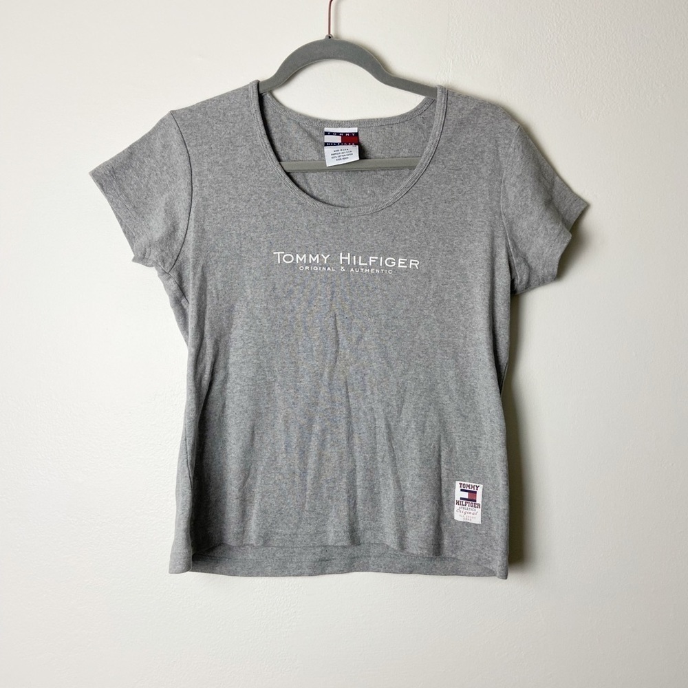 TOMMY HILFIGER • Graphic Y2K Slim Fit Tee Sz L